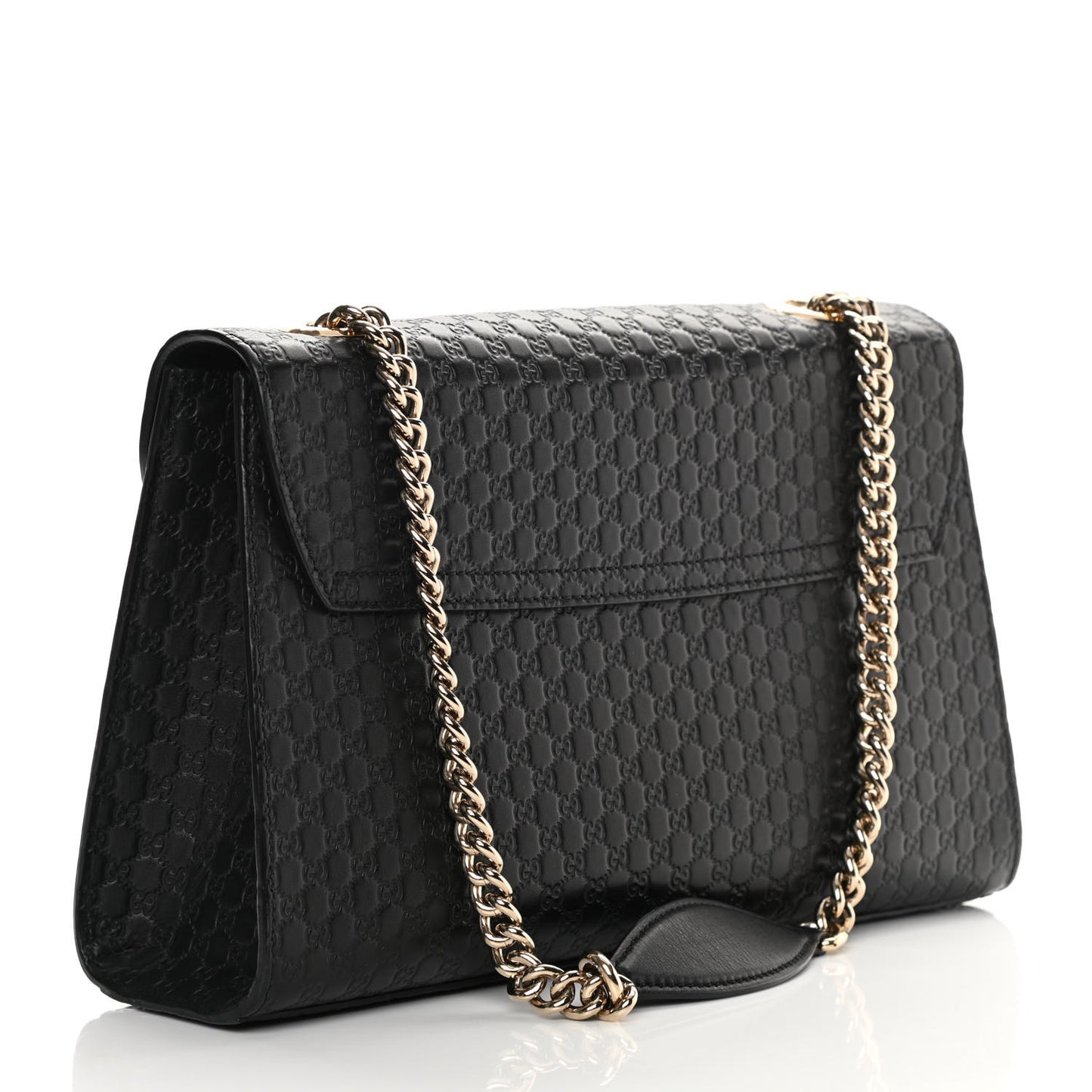 Microguccissima Medium Emily Chain Shoulder Bag Black