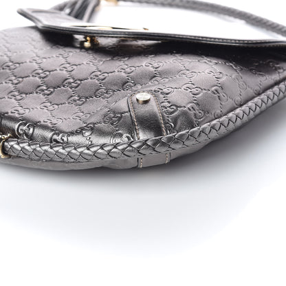 Gucci Guccissima Britt Tassel Shoulder Bag Gunmetal 6 of 10