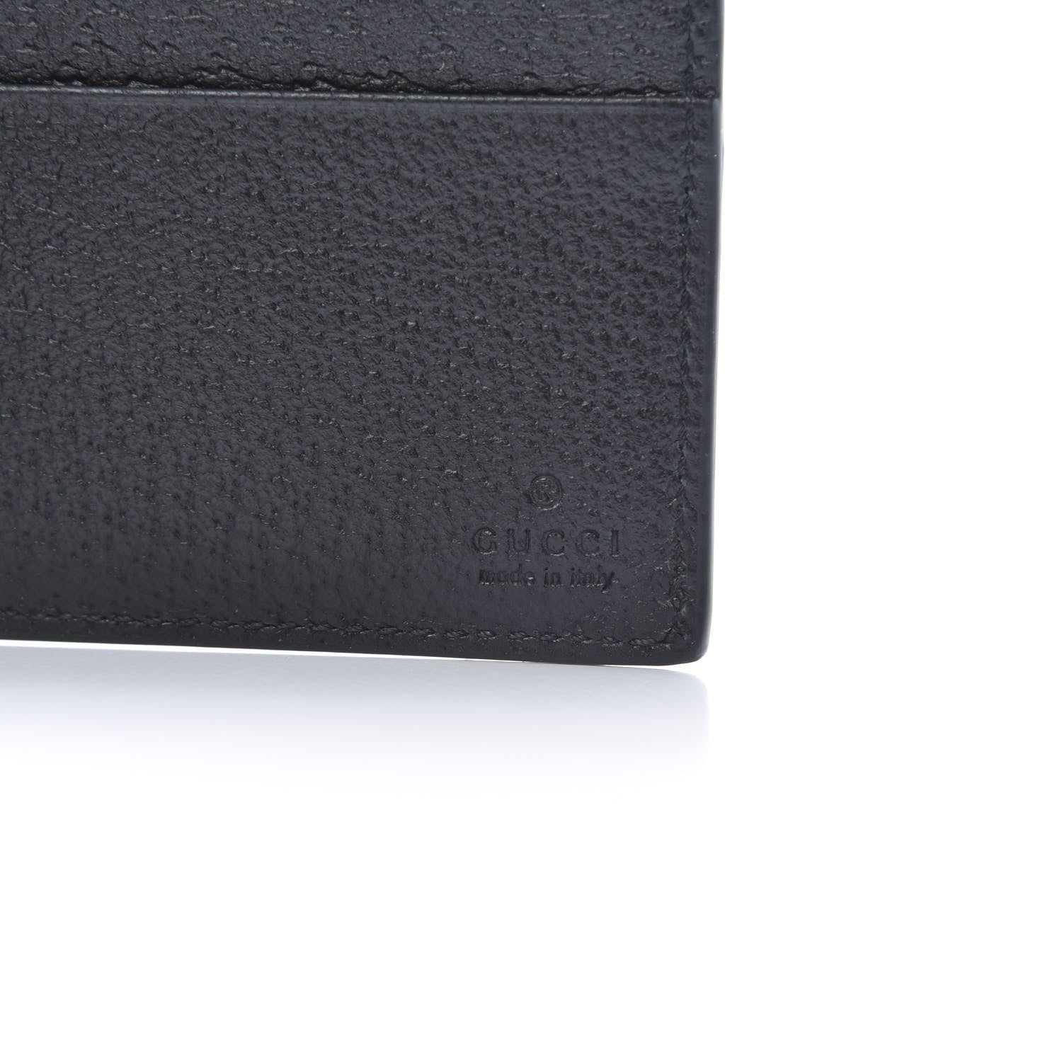 Gucci Calfskin Boar Effect GG Marmont Bi-Fold Wallet Black 7 of 7