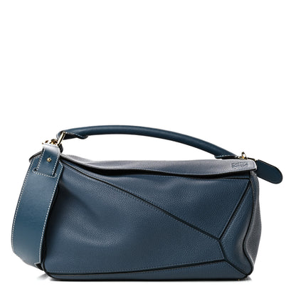 Loewe Calfskin Medium Puzzle Bag Dark Blue 1 of 4