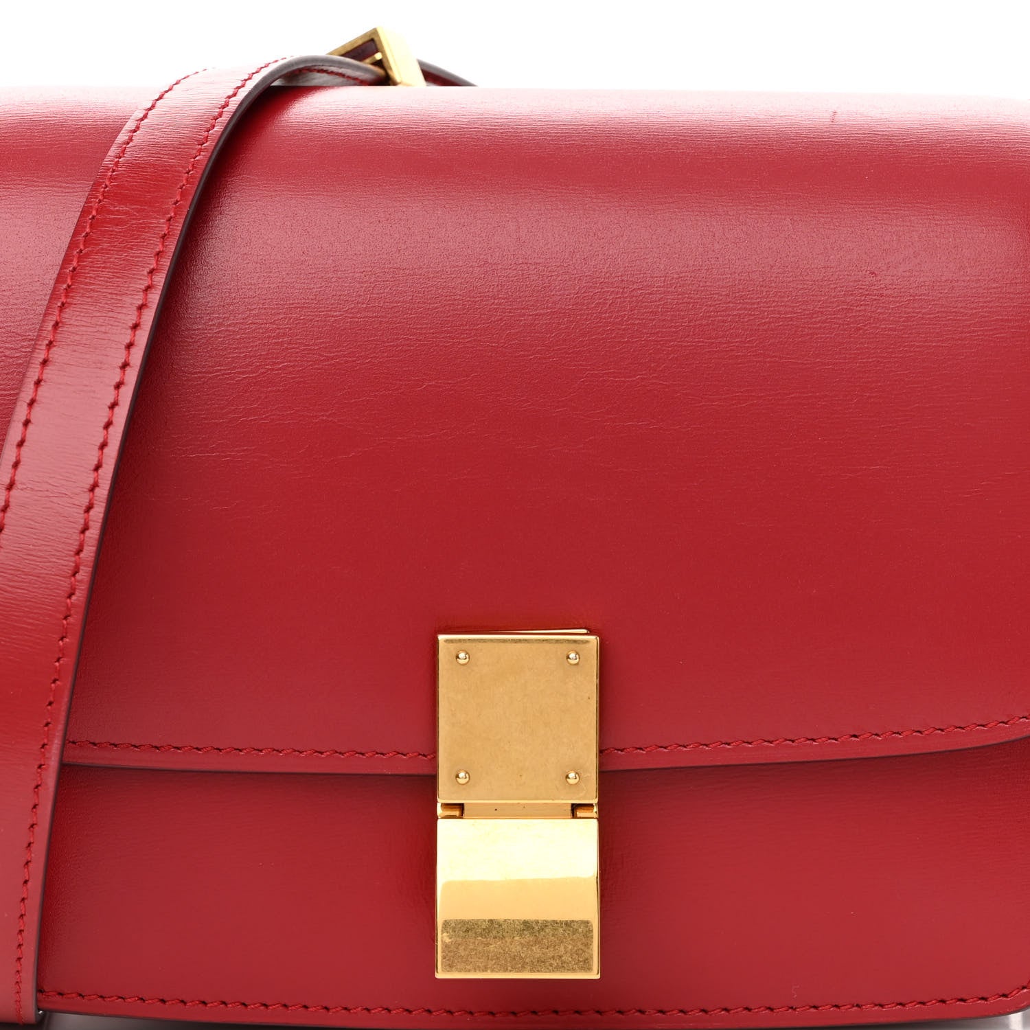 Celine Box Calfskin Small Classic Box Flap Bag Red 7 of 9