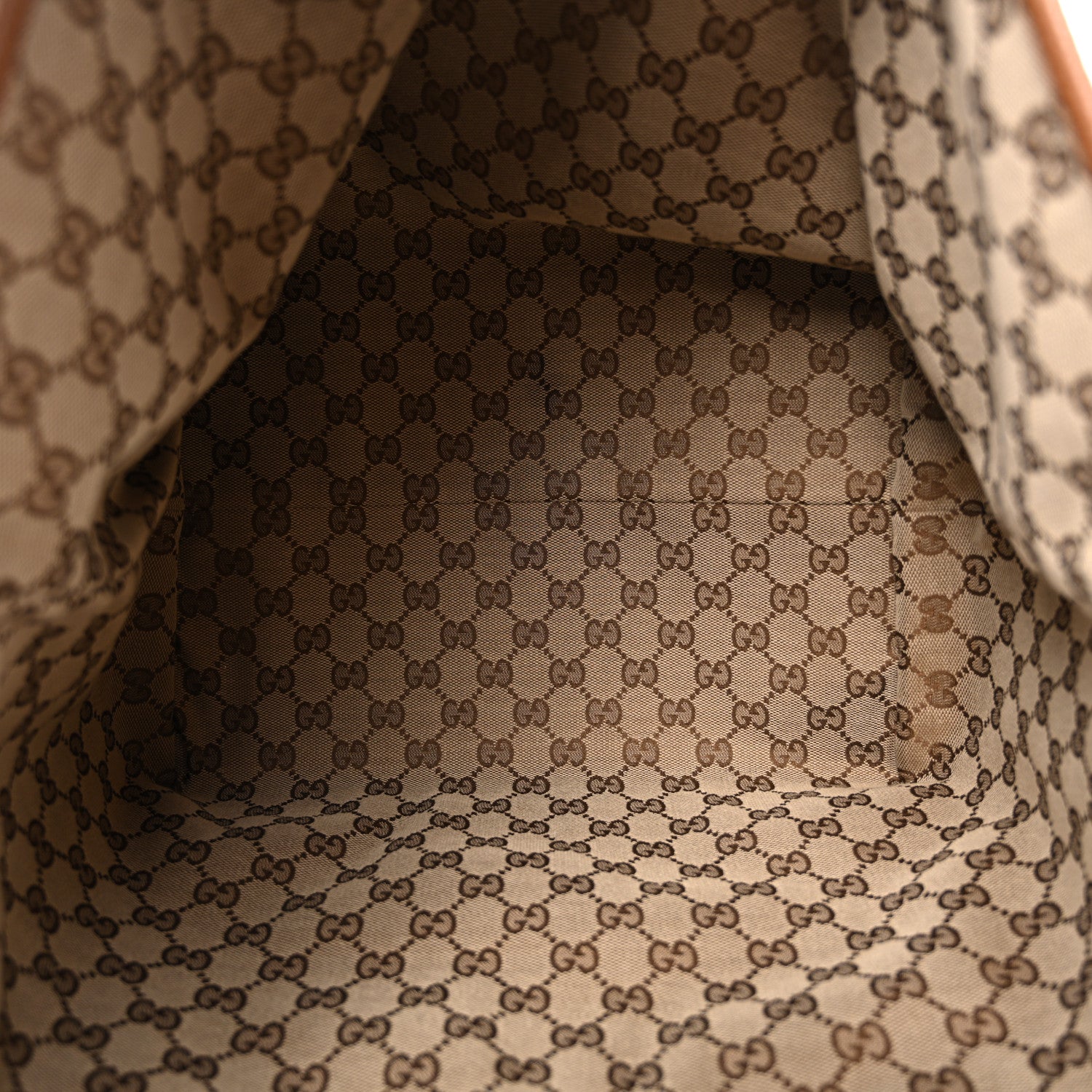 Gucci Grained Calfskin Monogram Large Totissima Reversible Tote Brown 6 of 11