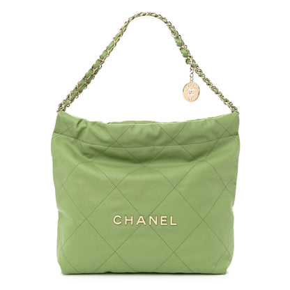 Chanel Shiny Caviar Quilted Small Chanel 22 Green 3 of 11