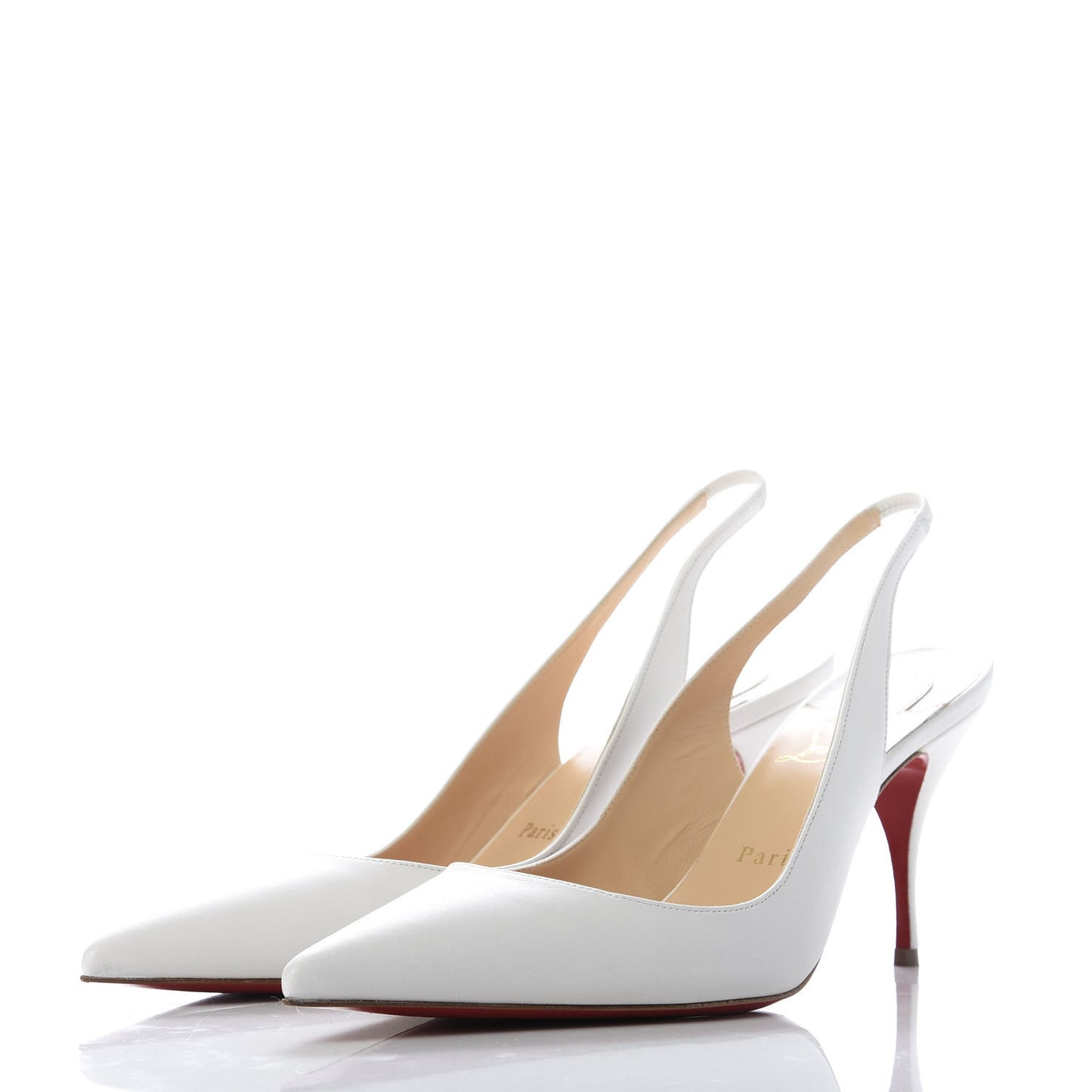 Nappa Clare Sling 80 Pumps 39 White