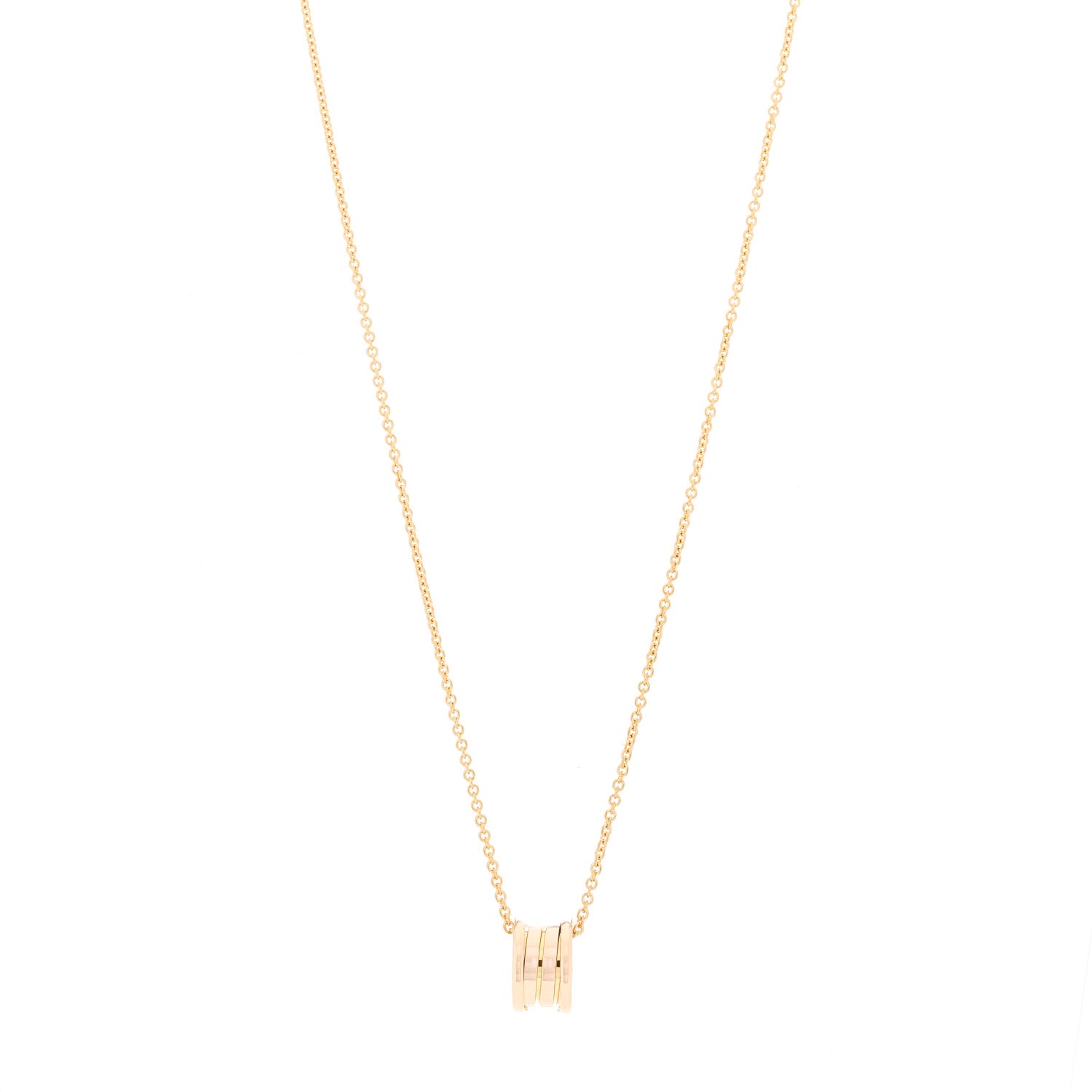 Bulgari 18K Rose Gold B.Zero1 Pendant Necklace 1 of 7