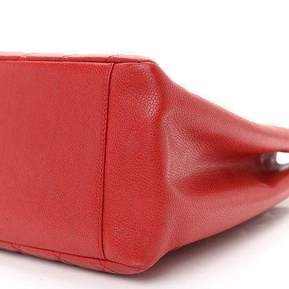 Chanel Caviar Quilted Grand Shopping Tote GST Red 10 of 11
