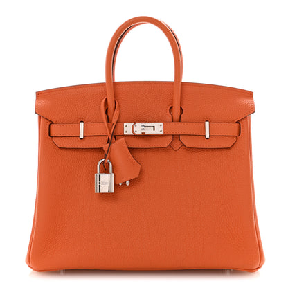 Hermes Togo Birkin 25 Orange 1 of 12