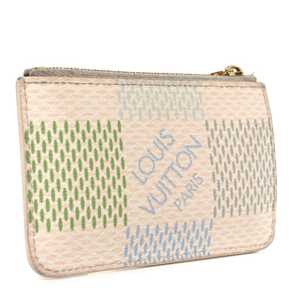 Louis Vuitton Damierlicious Zipped Romy Card Holder Pistachio Green 3 of 7