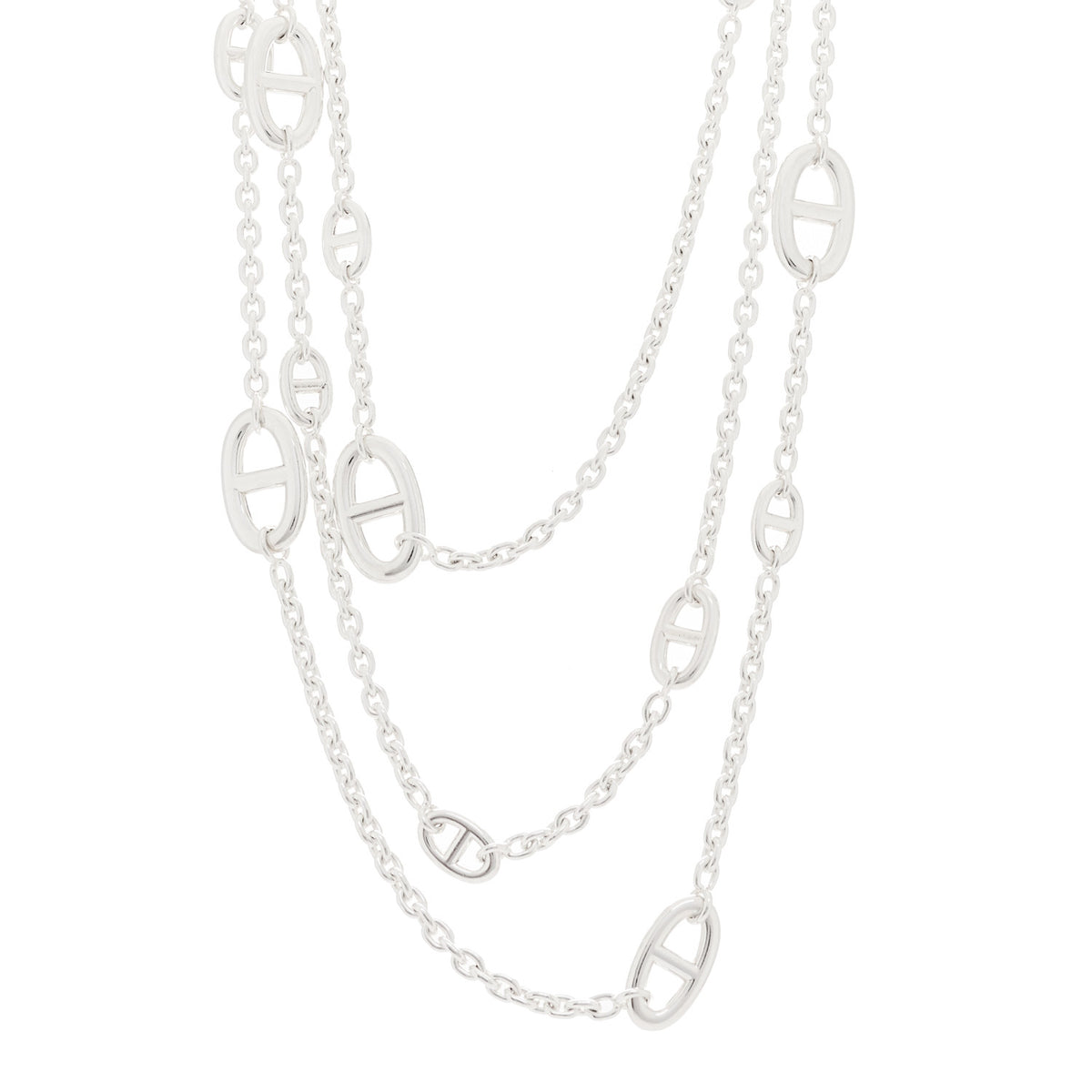 Hermes Sterling Silver Farandole Necklace 160 1 of 6