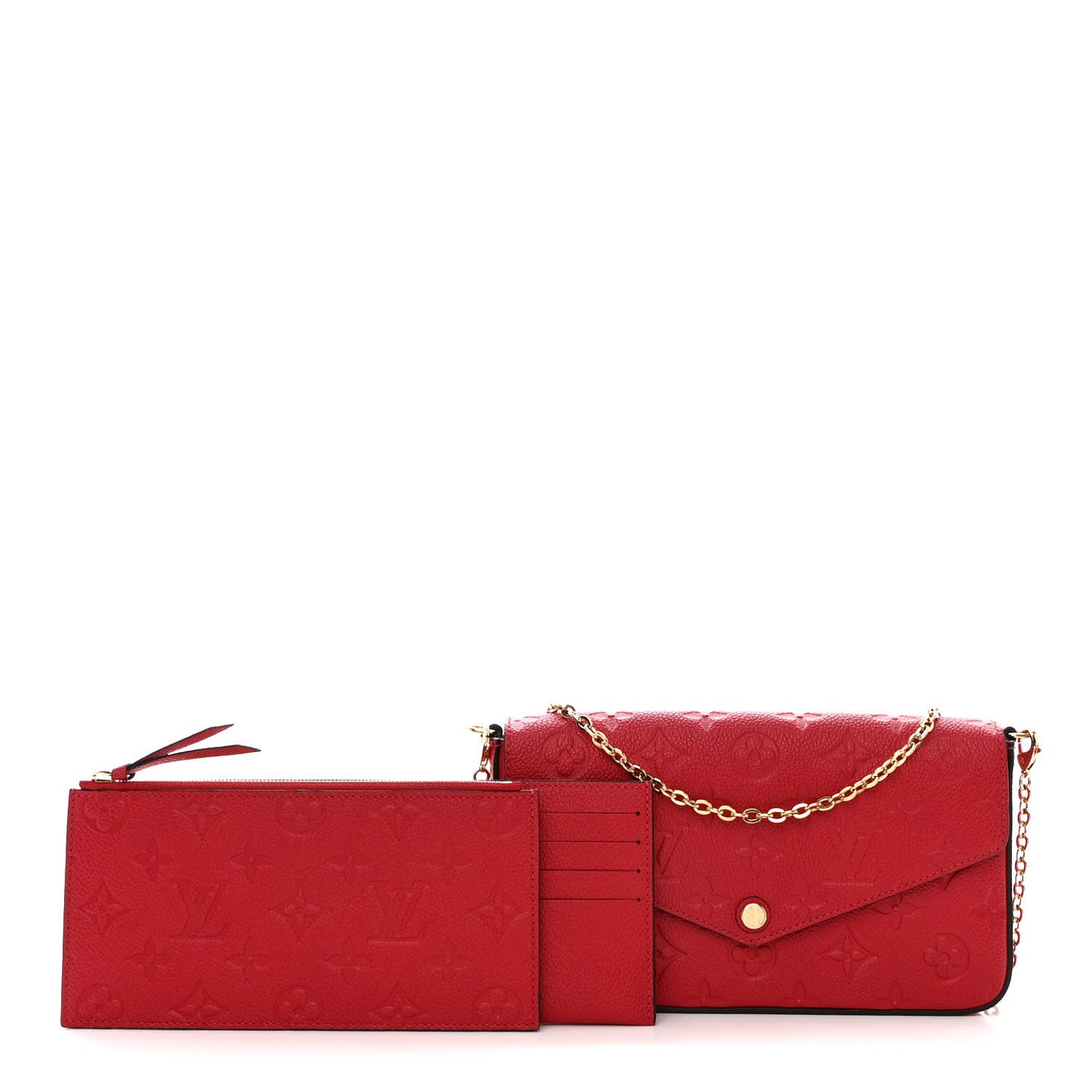 Empreinte Pochette Felicie Chain Wallet Cherry