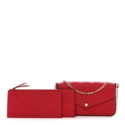 Louis Vuitton Empreinte Pochette Felicie Chain Wallet Cherry 1 of 15