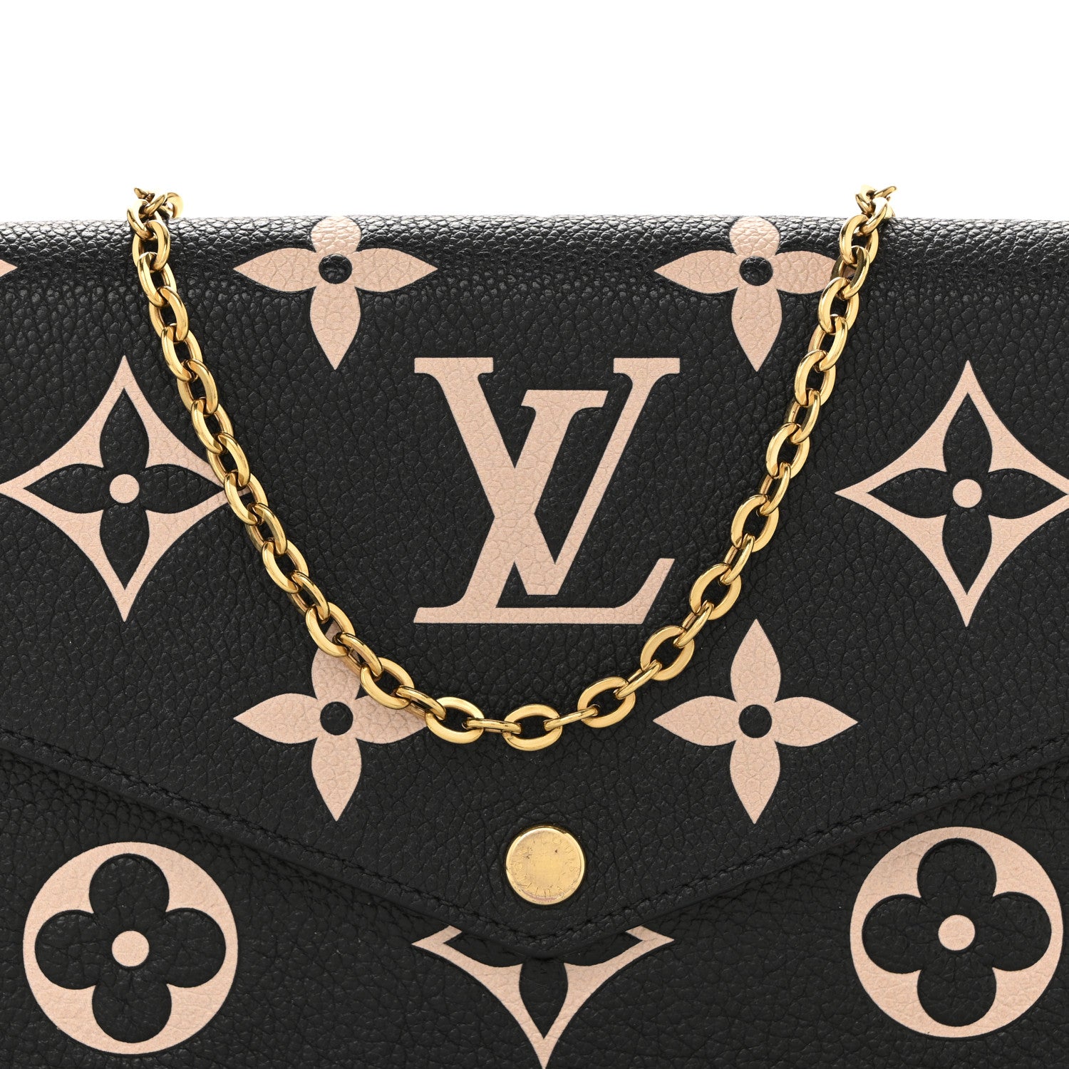Louis Vuitton Empreinte Monogram Giant Felicie Pochette Black Beige 8 of 13
