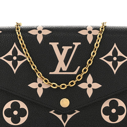 Louis Vuitton Empreinte Monogram Giant Felicie Pochette Black Beige 8 of 13