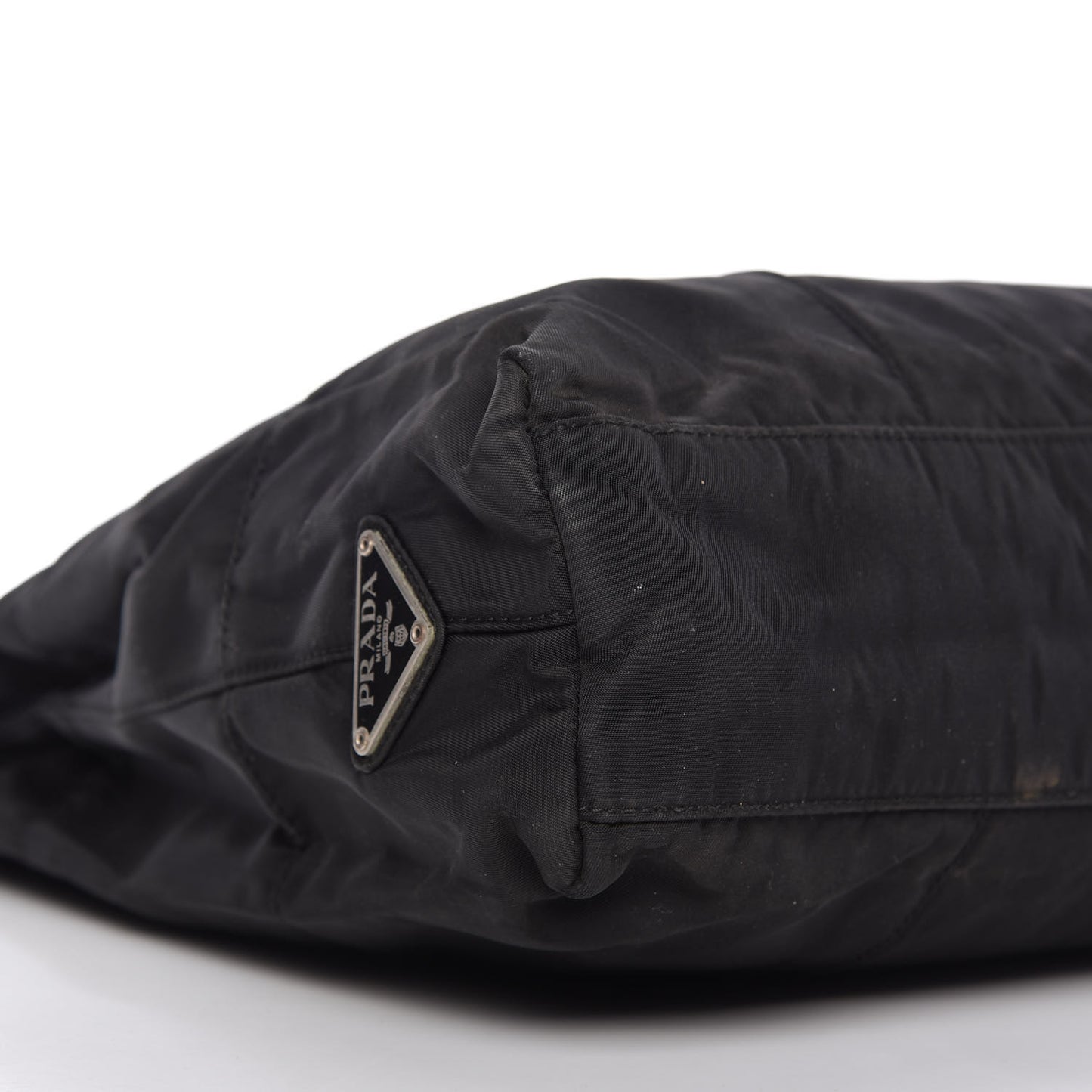 Tessuto Nylon Chain Shoulder Bag Black