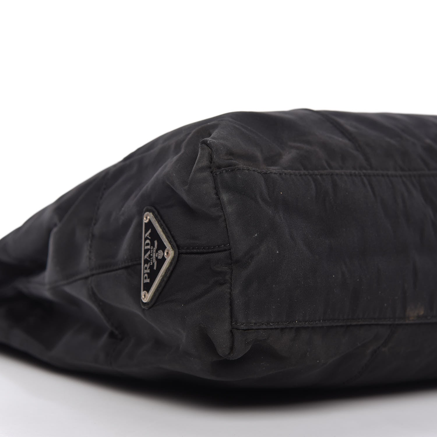 Prada Tessuto Nylon Chain Shoulder Bag Black 6 of 9