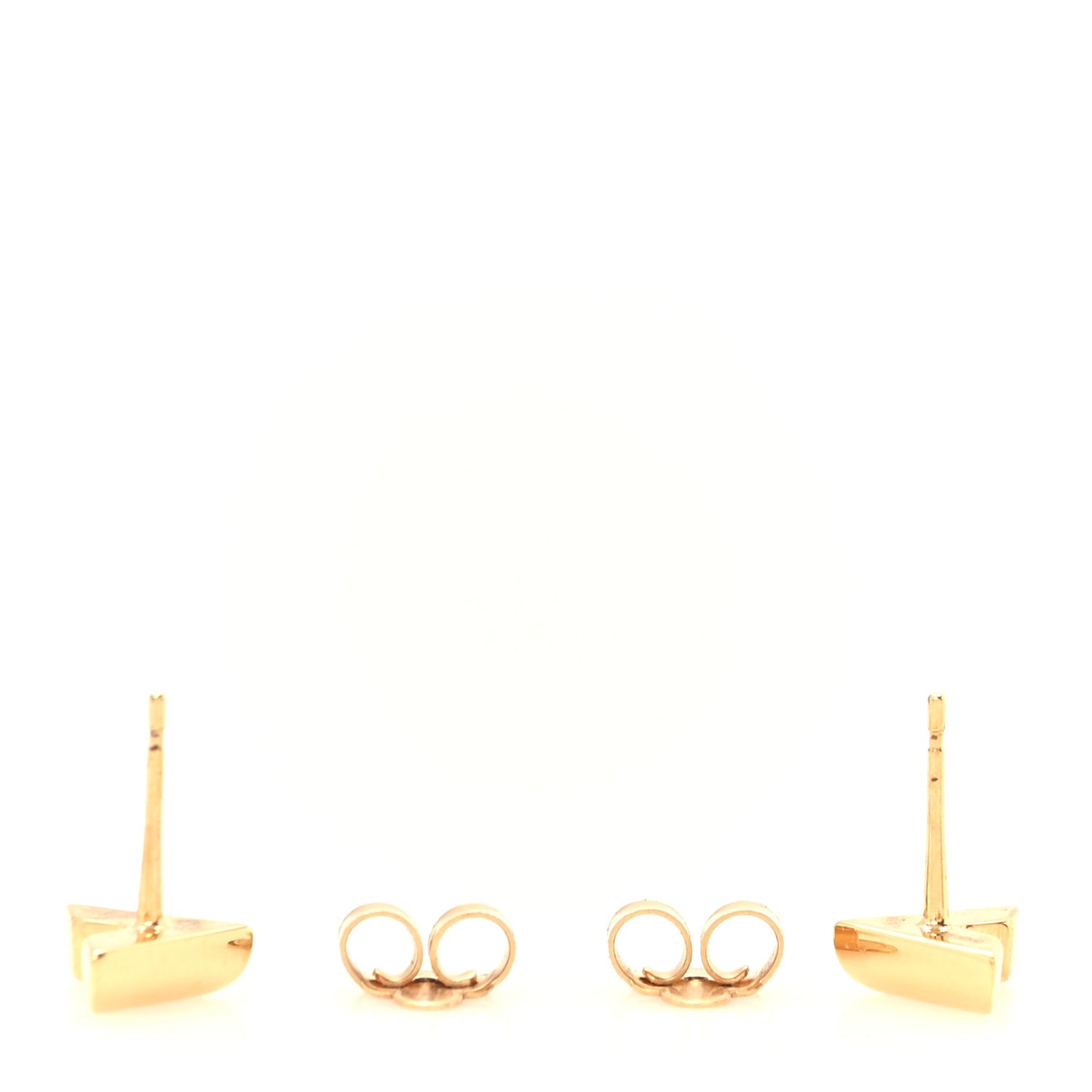 Brass Essential V Stud Earrings Gold