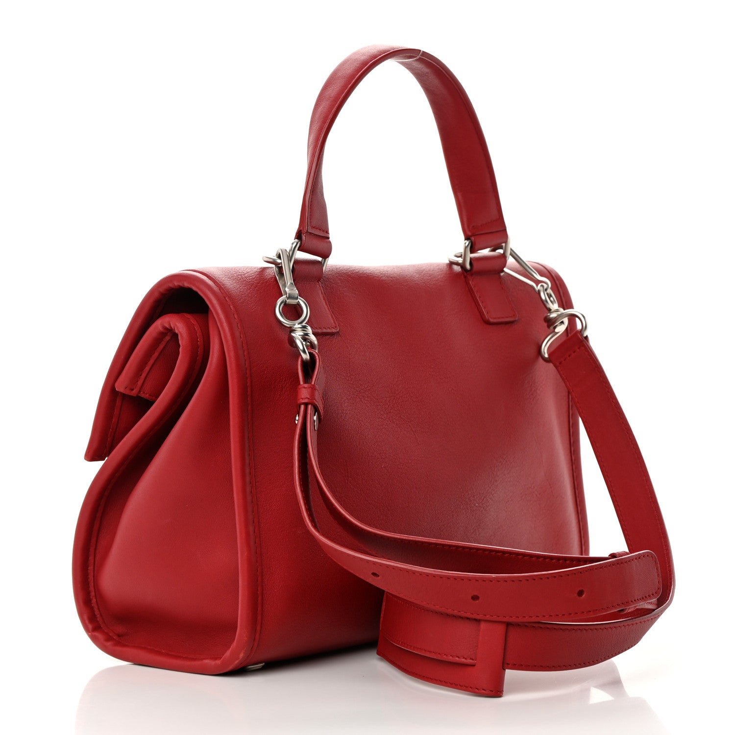 Balenciaga Veau Soyeux Small Tool Satchel Rouge Groseille 3 of 20