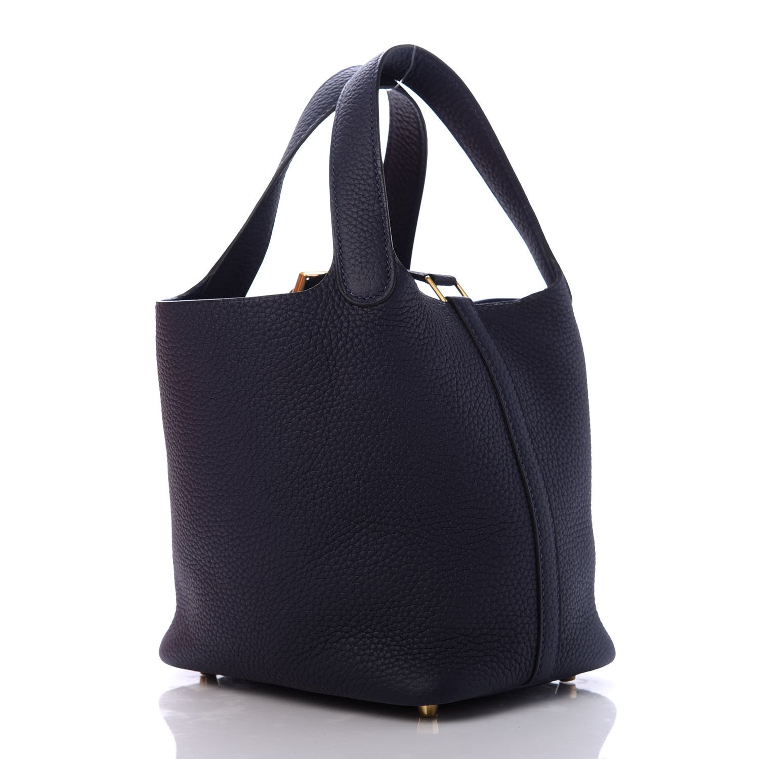 Hermes Taurillon Clemence Picotin Lock 18 PM Bleu Nuit 3 of 8