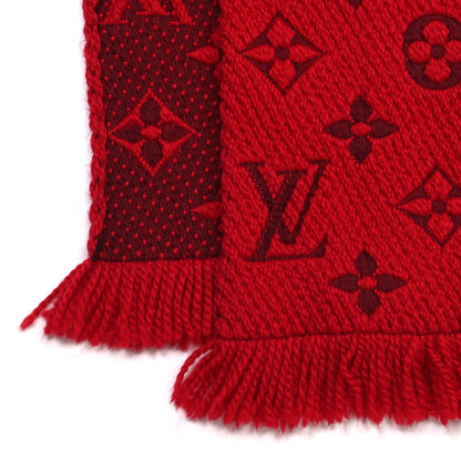 Louis Vuitton Wool Silk Logomania Scarf Rubis 3 of 4