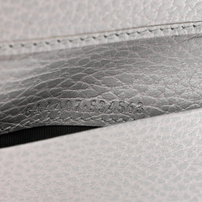 Gucci Dollar Calfskin Enamel Monochrome Medium GG Marmont Wallet Deep Grey 7 of 8