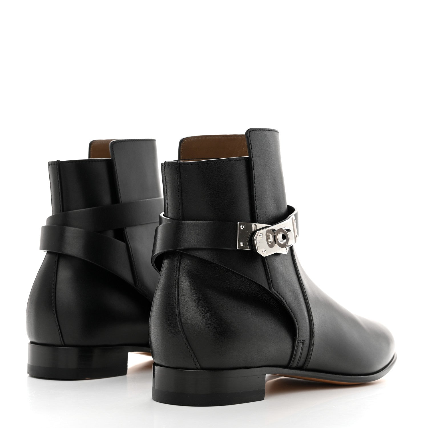 Hermes Calfskin Neo Low Boots 35.5 Black 4 of 9