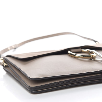 Chloe Calfskin Suede Medium Faye Shoulder Bag Motty Grey 10 of 13