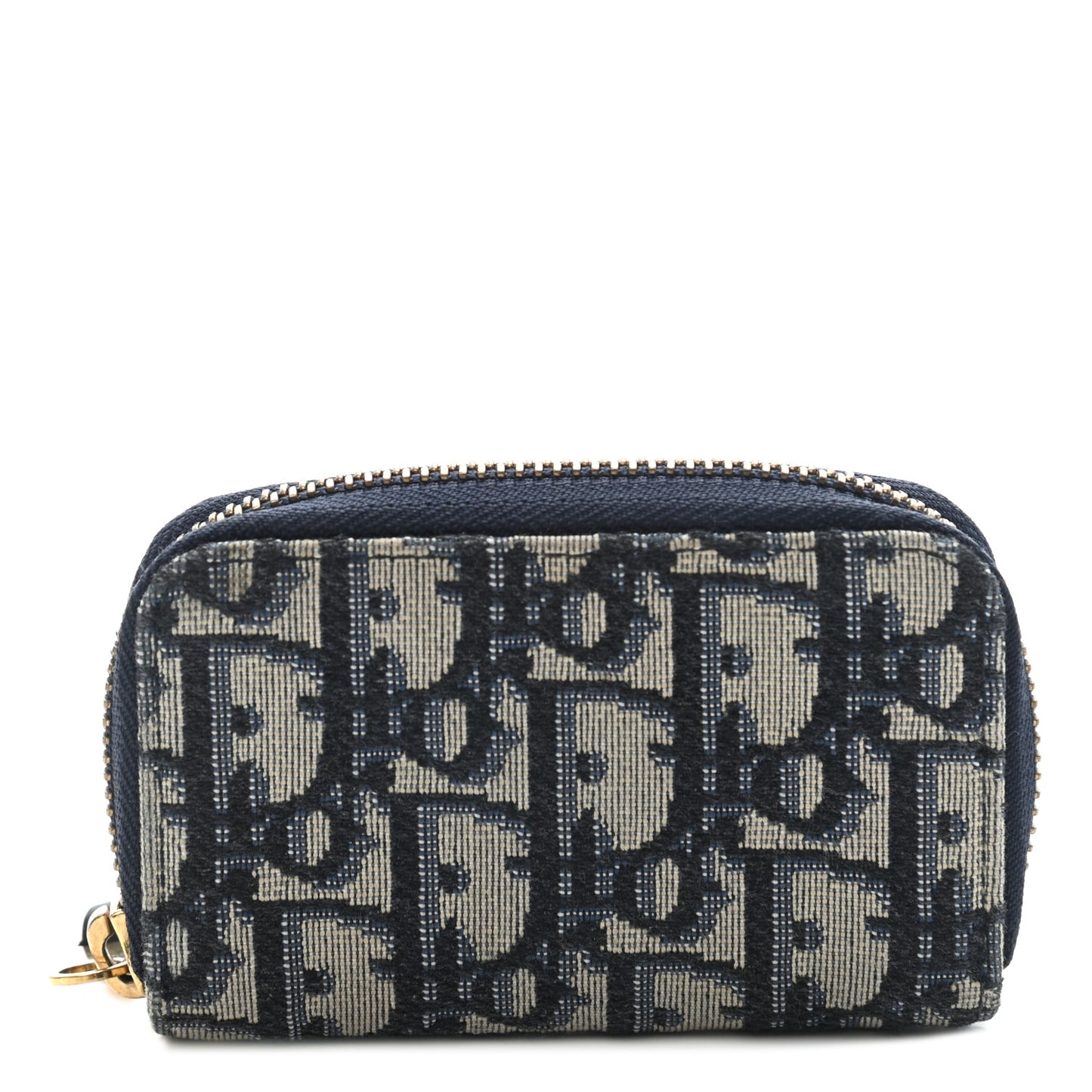 Oblique Zip Coin Key Wallet Blue