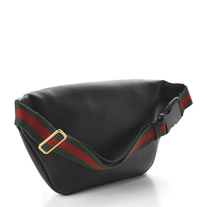 Gucci Grained Calfskin Logo Belt Bag Black 3 of 10