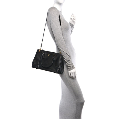 Prada Saffiano Small Galleria Double Zip Tote Black 2 of 17