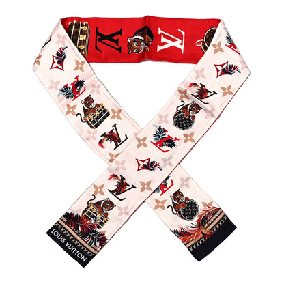 Louis Vuitton Silk Monogram Precious Tiger Bandeau Rouge 1 of 3