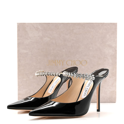 Jimmy Choo Patent Crystal Bing 100 Pumps 39.5 Black 9 of 9