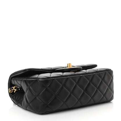 Chanel Lambskin Quilted Mini Rectangular Pearl Crush Flap Black 4 of 11