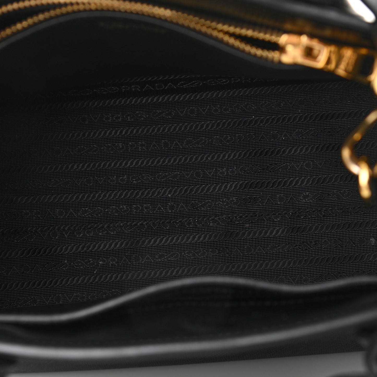 Saffiano Cuir Calfskin Small Monochrome Top Handle Tote Black