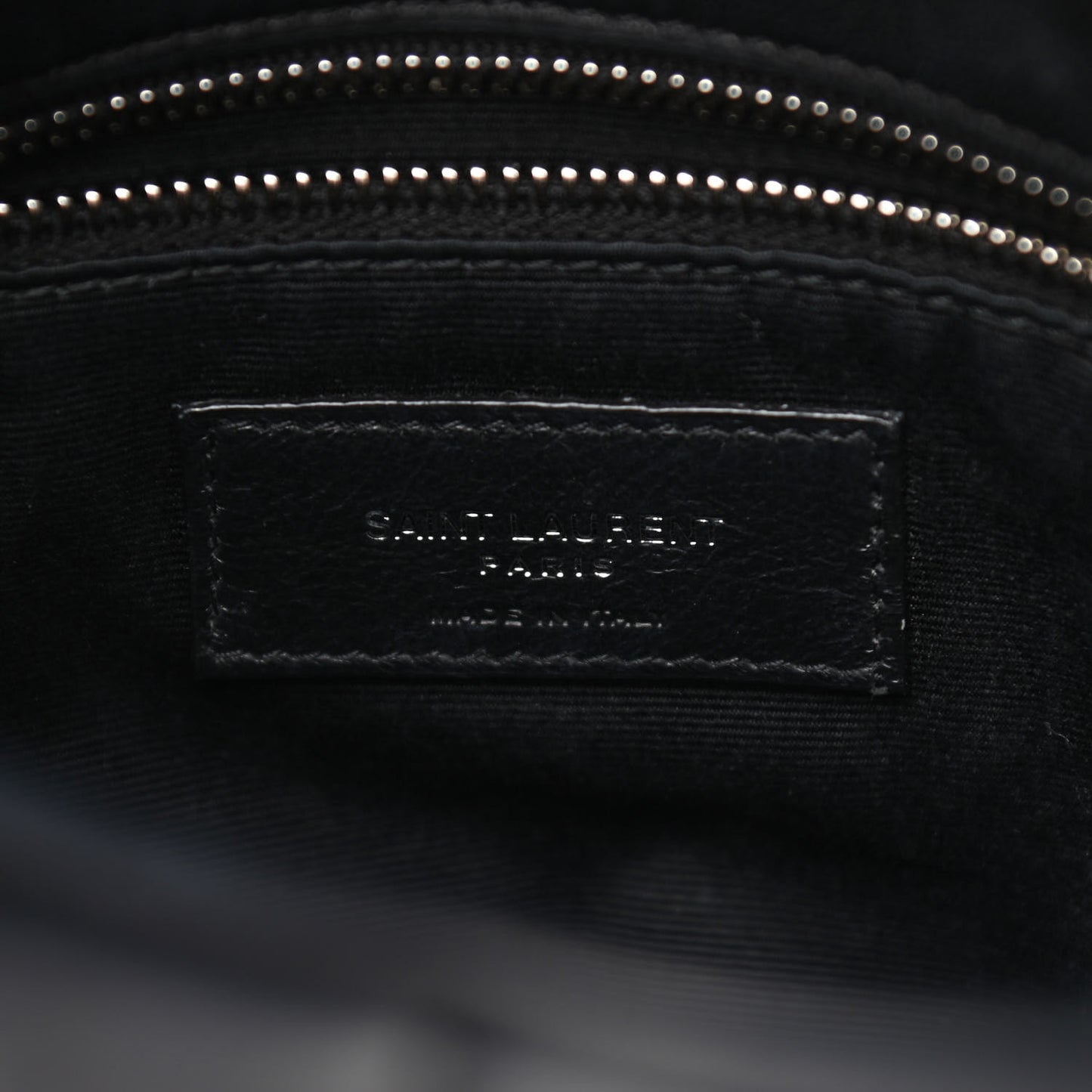 Lambskin Quilted Small Loulou Puffer Monogram Chain Satchel Black