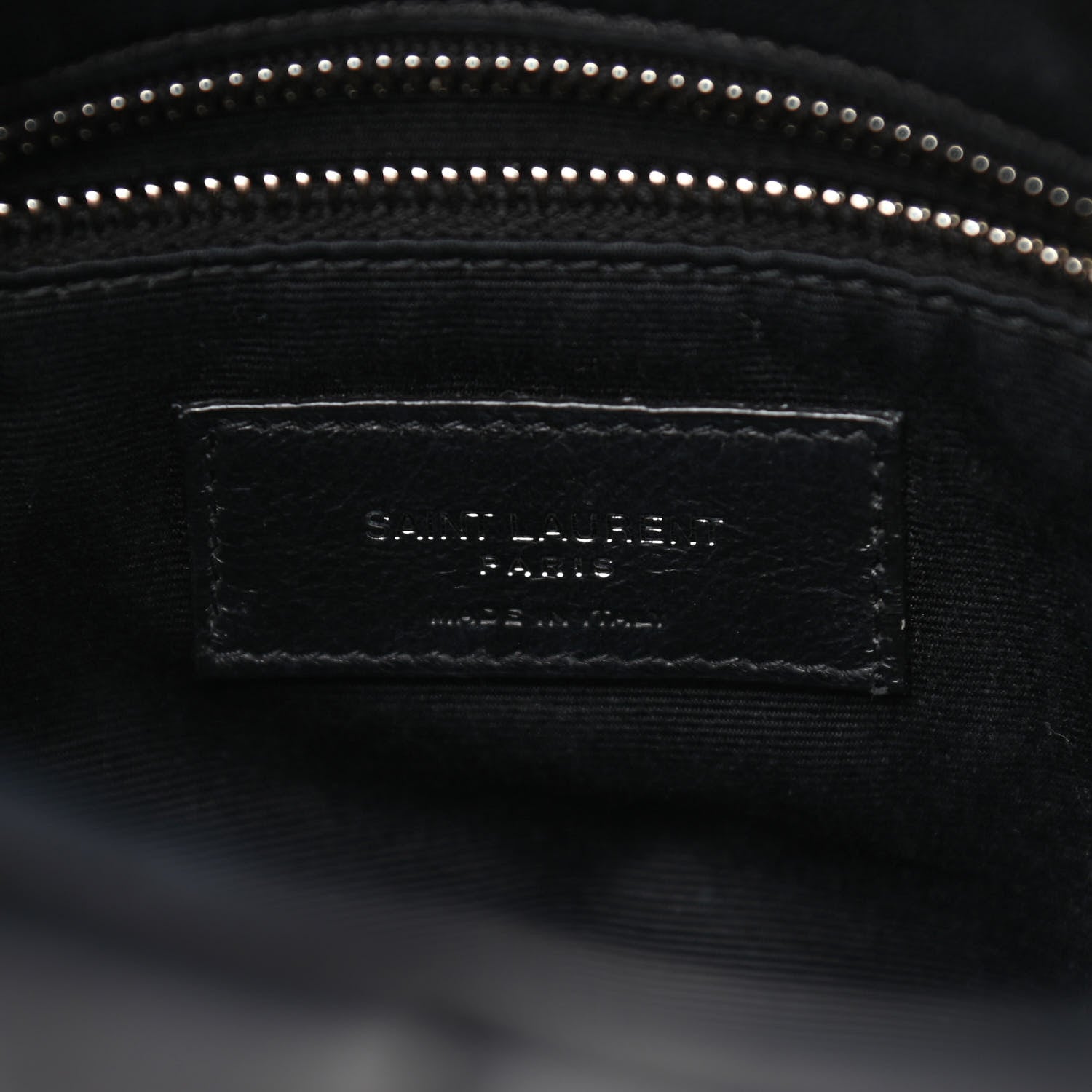 Saint Laurent Lambskin Quilted Small Loulou Puffer Monogram Chain Satchel Black 7 of 14