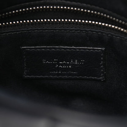 Saint Laurent Lambskin Quilted Small Loulou Puffer Monogram Chain Satchel Black 7 of 14