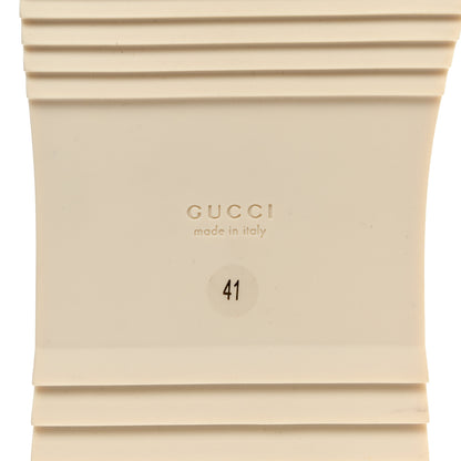 Gucci GG Supreme Monogram Granada Kid Angelina Platform 35mm Slingback Sandals 41 White Mystic White 8 of 10