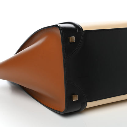 Celine Satin Calfskin Suede Mini Tri-Color Luggage Seashell 9 of 11