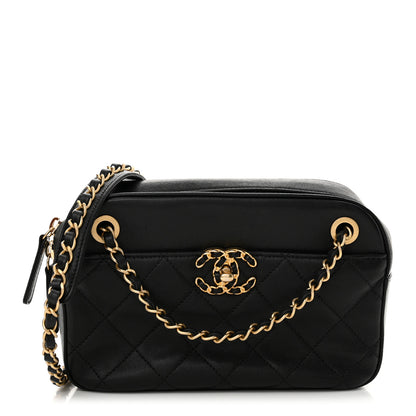 Chanel Goatskin Quilted Chanel 19 Camera Case Black 1 of 11