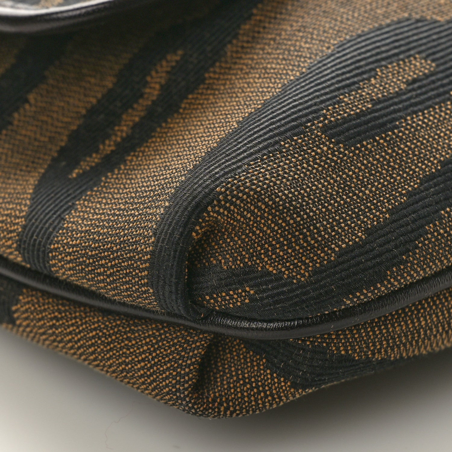 Fendi Zucchino Vitello Zebra Baguette Crossbody Brown 8 of 9