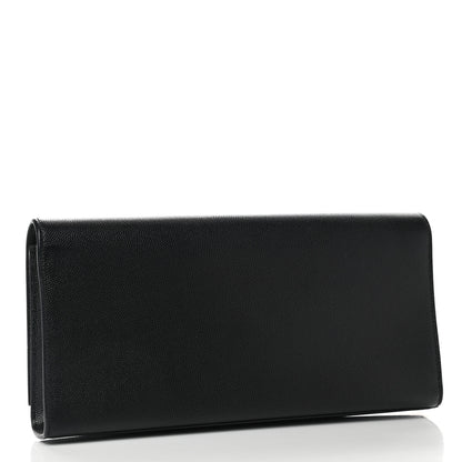 Saint Laurent Grain De Poudre Monogram Cassandre Clutch Black 3 of 10