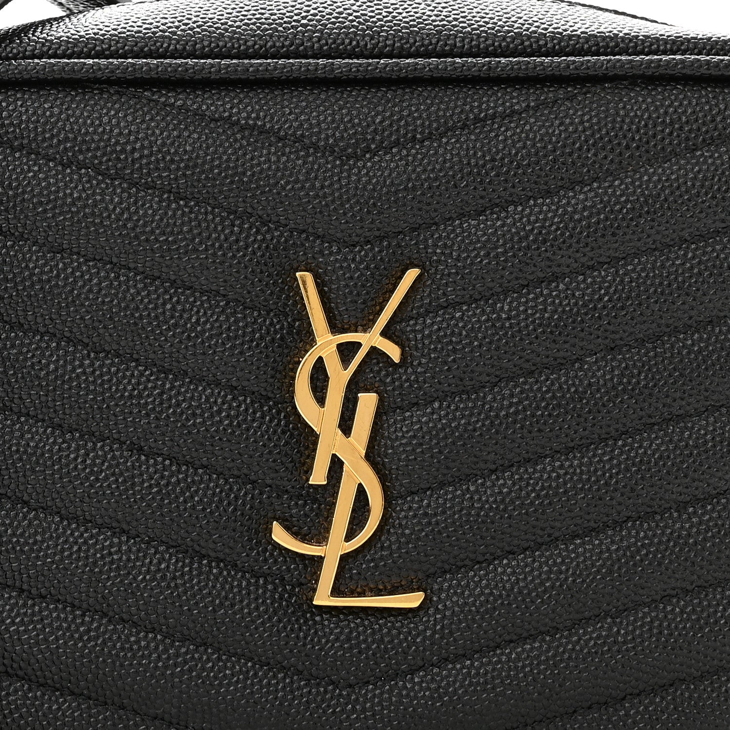 Saint Laurent Grain De Poudre Matelasse Monogram Mini Lou Camera Bag Black 7 of 11