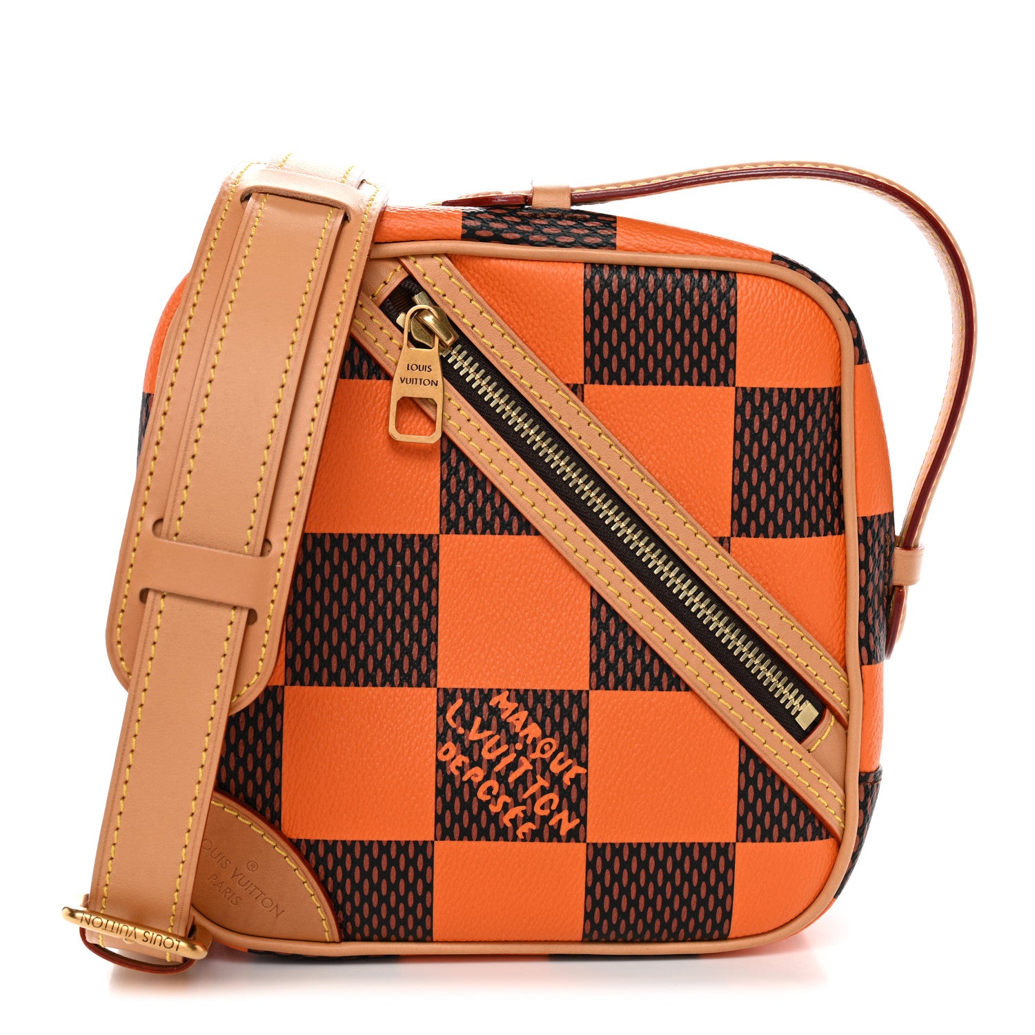 Louis Vuitton Damier Pop Chess Messenger Orange 1 of 9
