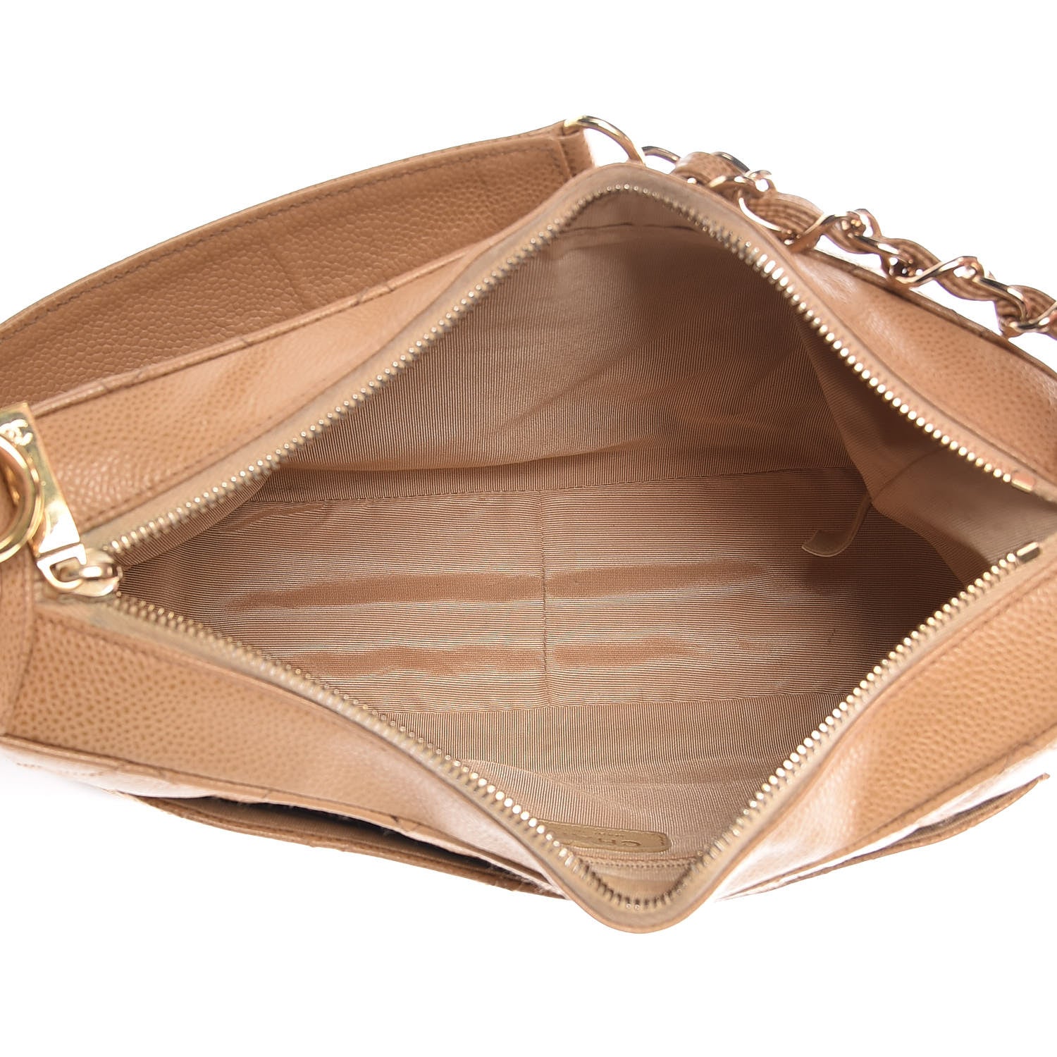 Chanel Caviar Quilted Hobo Beige 5 of 9