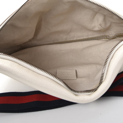 Gucci Grained Calfskin Logo Belt Bag White 5 of 8