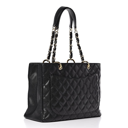 Chanel Caviar Quilted Grand Shopping Tote GST Black 3 of 10