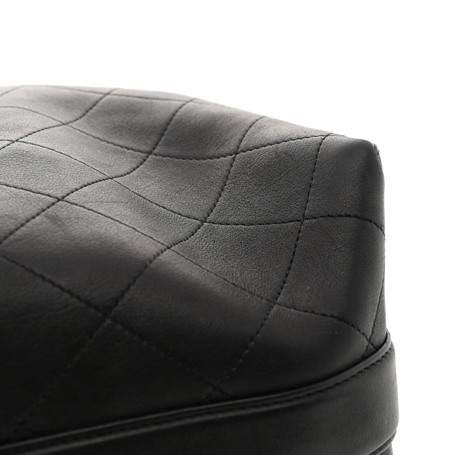 Chanel Calfskin Quilted Small On My Shoulder Drawstring Bag Black 11 of 13