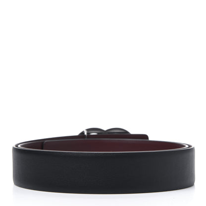 Chanel Calfskin CC Reversible Belt 80 32 Black Burgundy 2 of 6