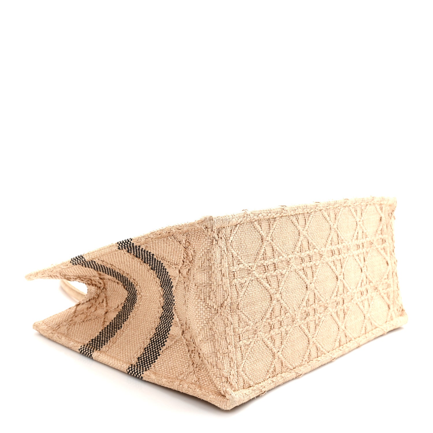 Christian Dior Raffia Cannage Medium Book Tote Natural 4 of 11