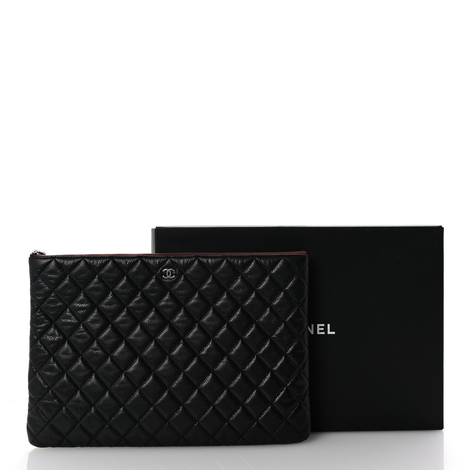 Chanel Caviar Quilted Large Cosmetic Case Black 8 of 8